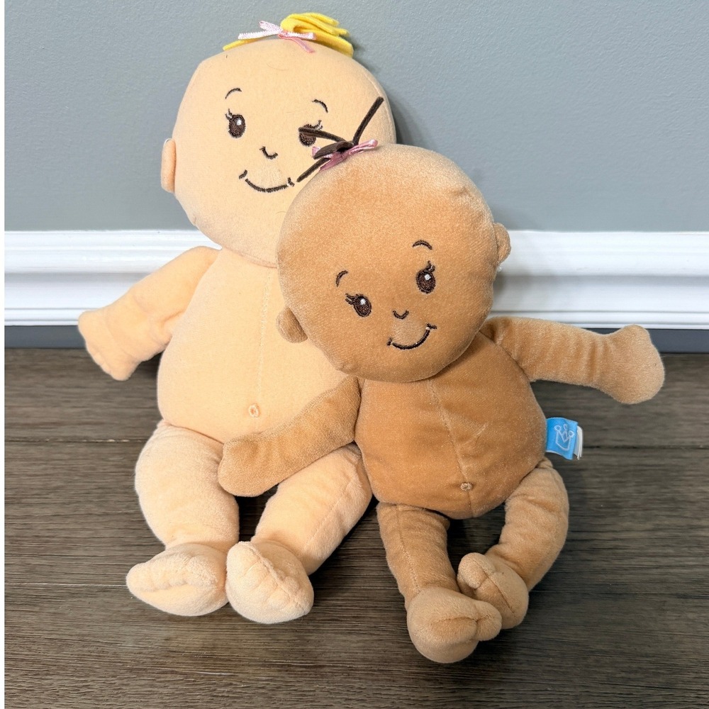 Manhattan Toy Baby Stella Plush Dolls Lot of 2 Soft Nurturing Baby Toys